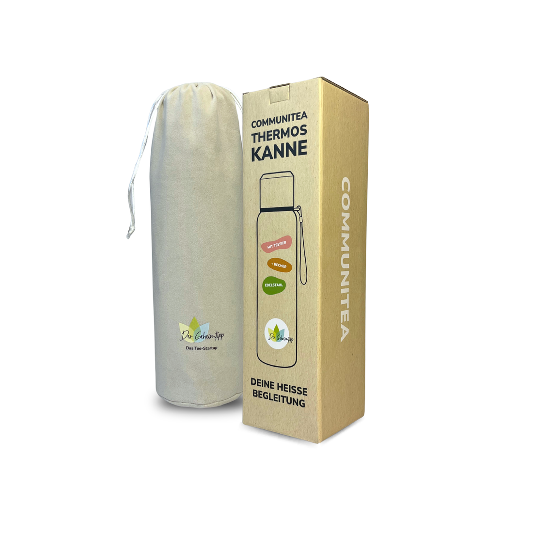 CommuniTea Thermoskanne mit Teesieb | 750ml