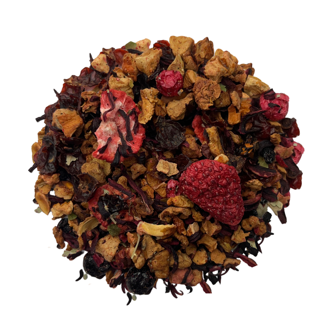 Loser, getrockneter Bio Johannisbeere Himbeere Erdbeere Beeren Früchtetee
