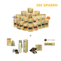 Premium BIO Tee Probier-Bundle mit Thermoskanne & Zubehör