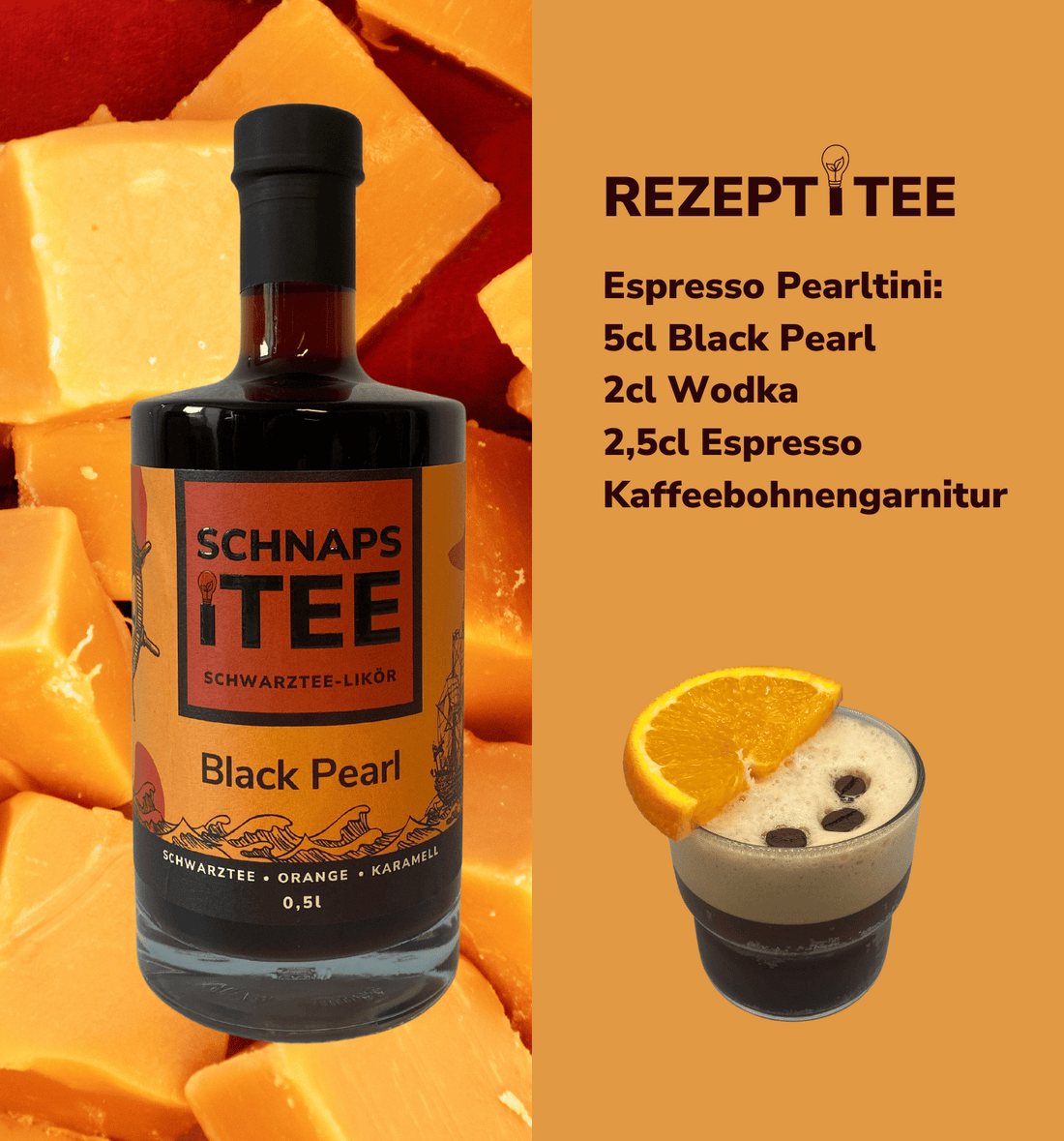 Black Pearl Schwarztee-Likör | SchnapsiTee